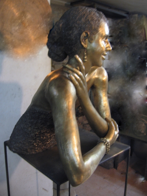 busto in bronzo fuso a cera persa
